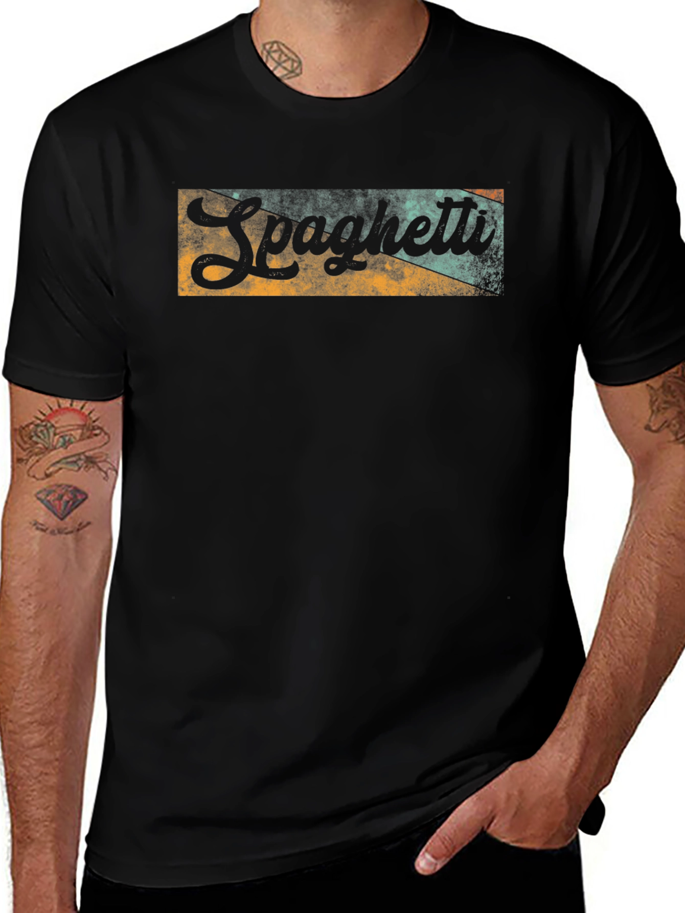 Retro Spaghetti Graphic Tee - Classic Comfort