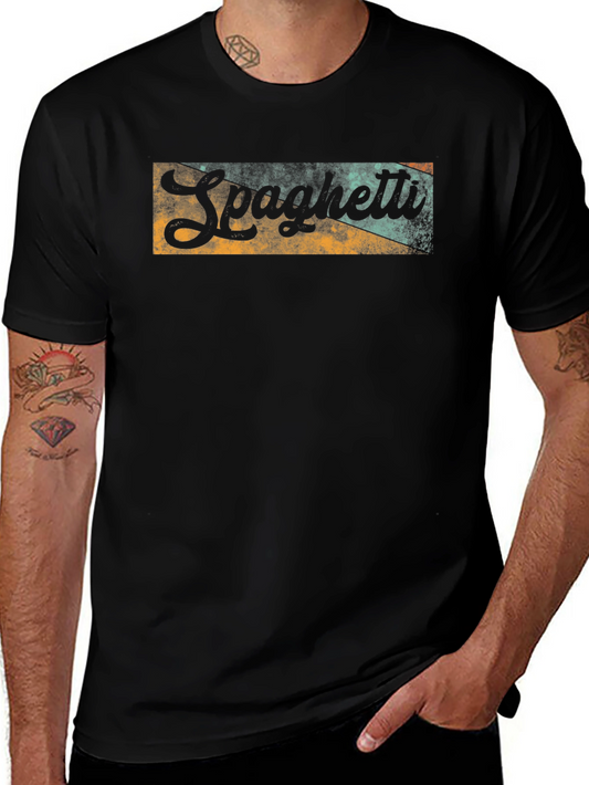 Retro Spaghetti Graphic Tee - Classic Comfort