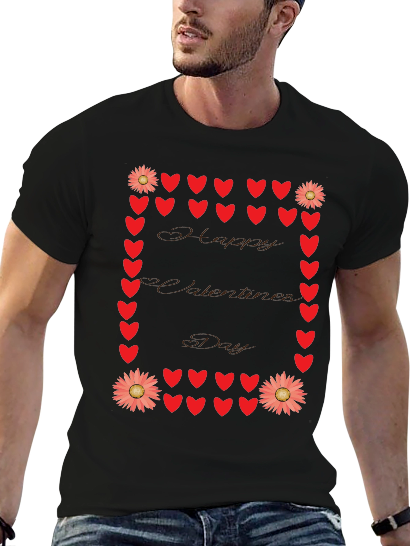 Valentines Day Heart & Flower T-Shirt