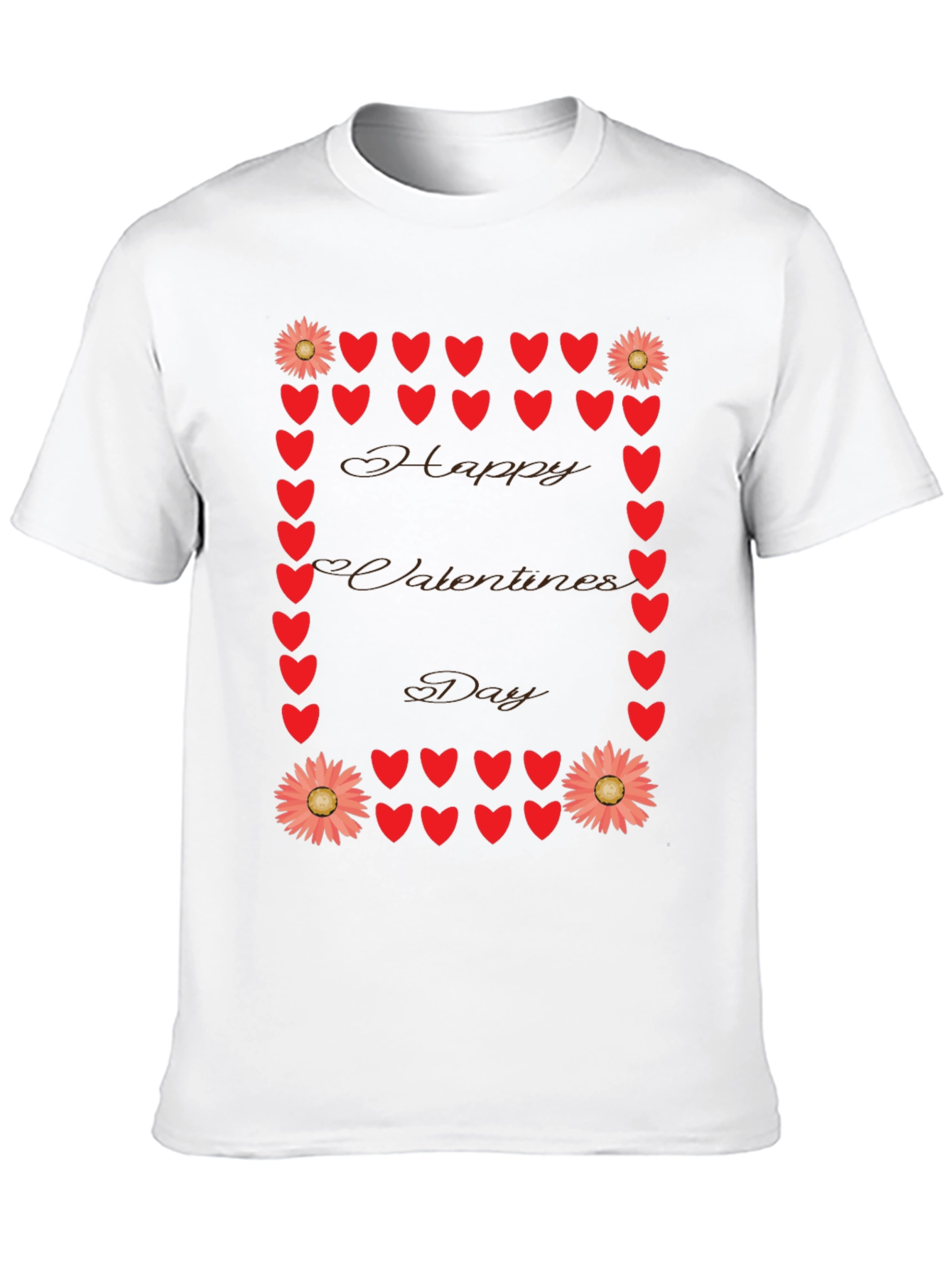 Valentines Day Heart & Flower T-Shirt