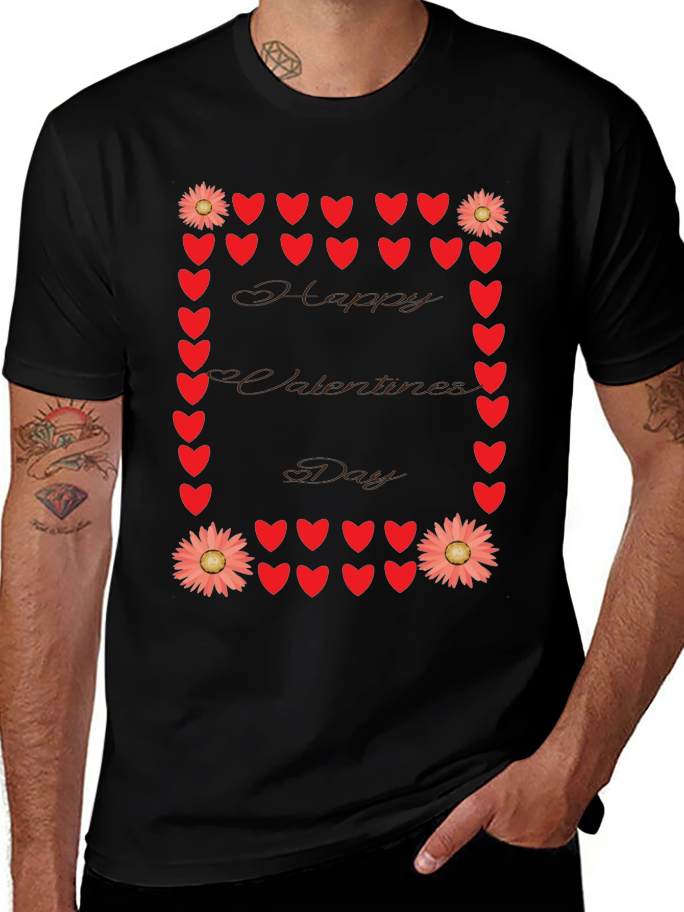Valentines Day Heart & Flower T-Shirt