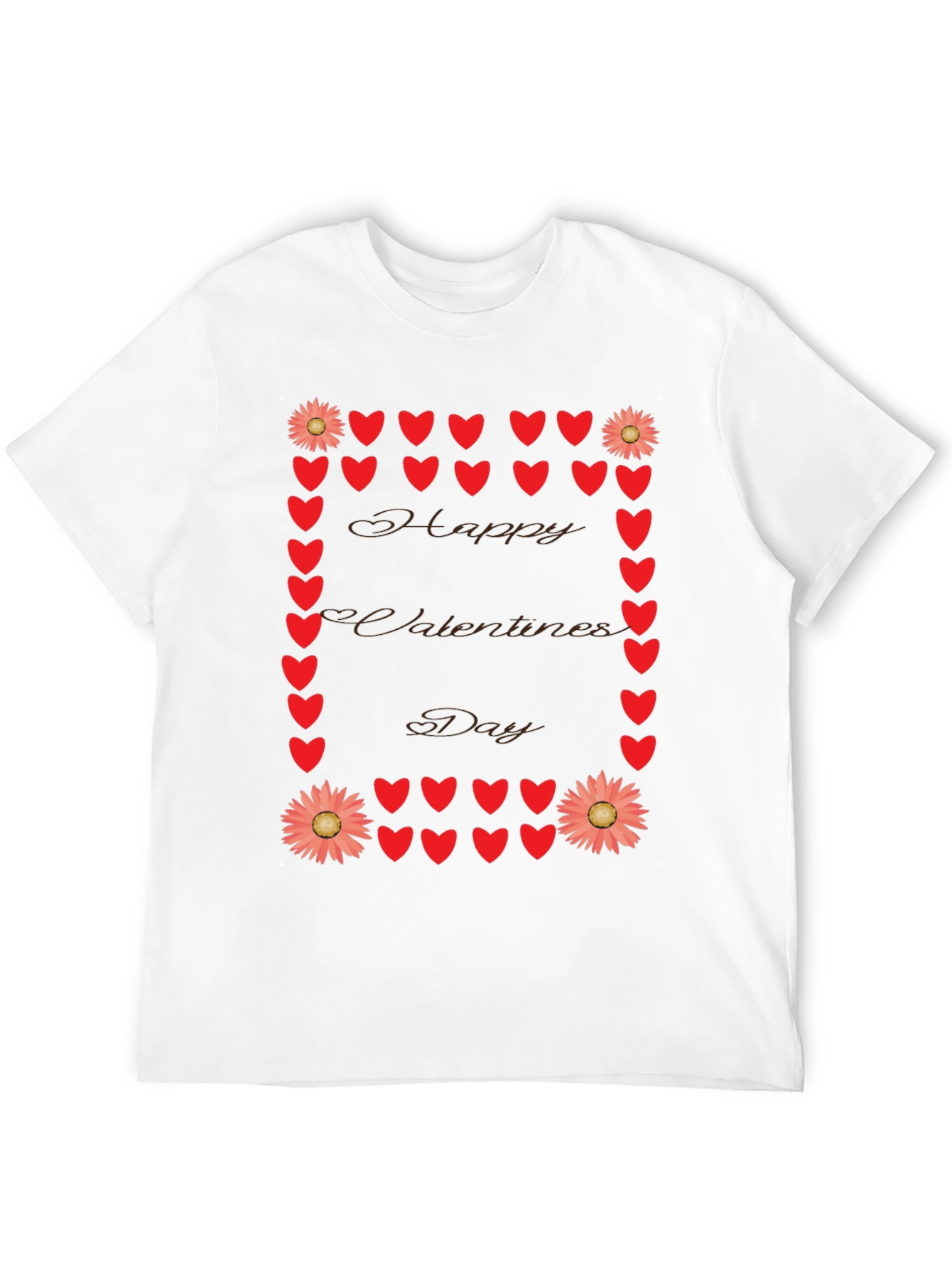Valentines Day Heart & Flower T-Shirt