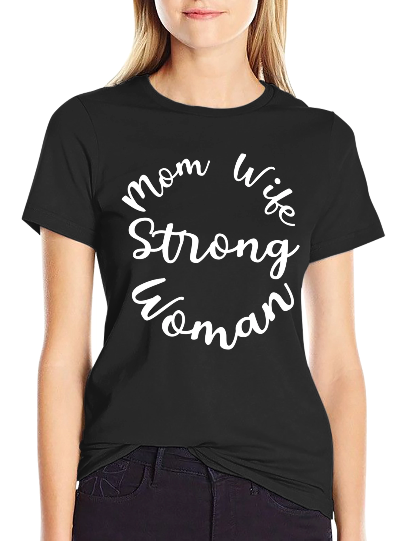 Mom Wife Strong Woman Graphic Tee