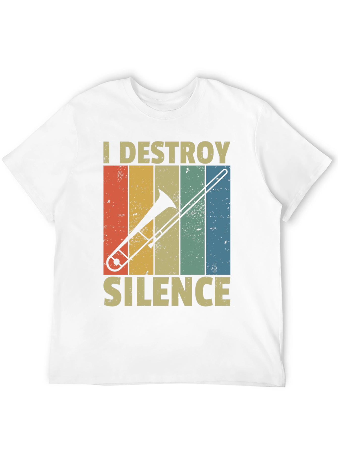 I Destroy Silence Trombone Player T-Shirt