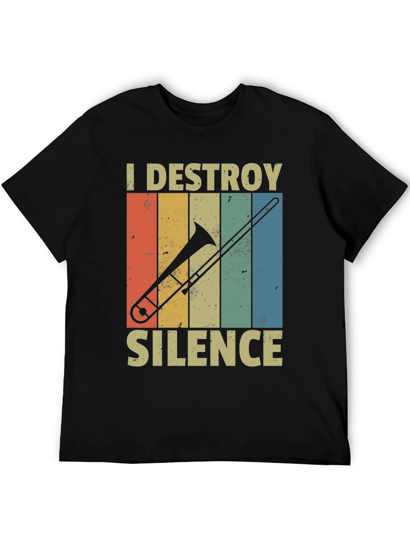 I Destroy Silence Trombone Player T-Shirt