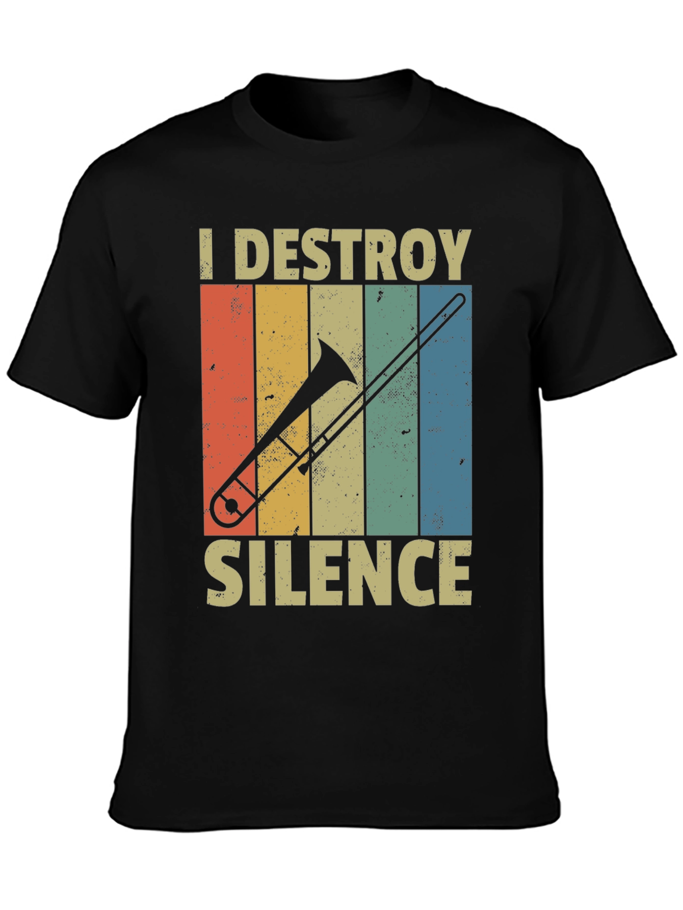 I Destroy Silence Trombone Player T-Shirt