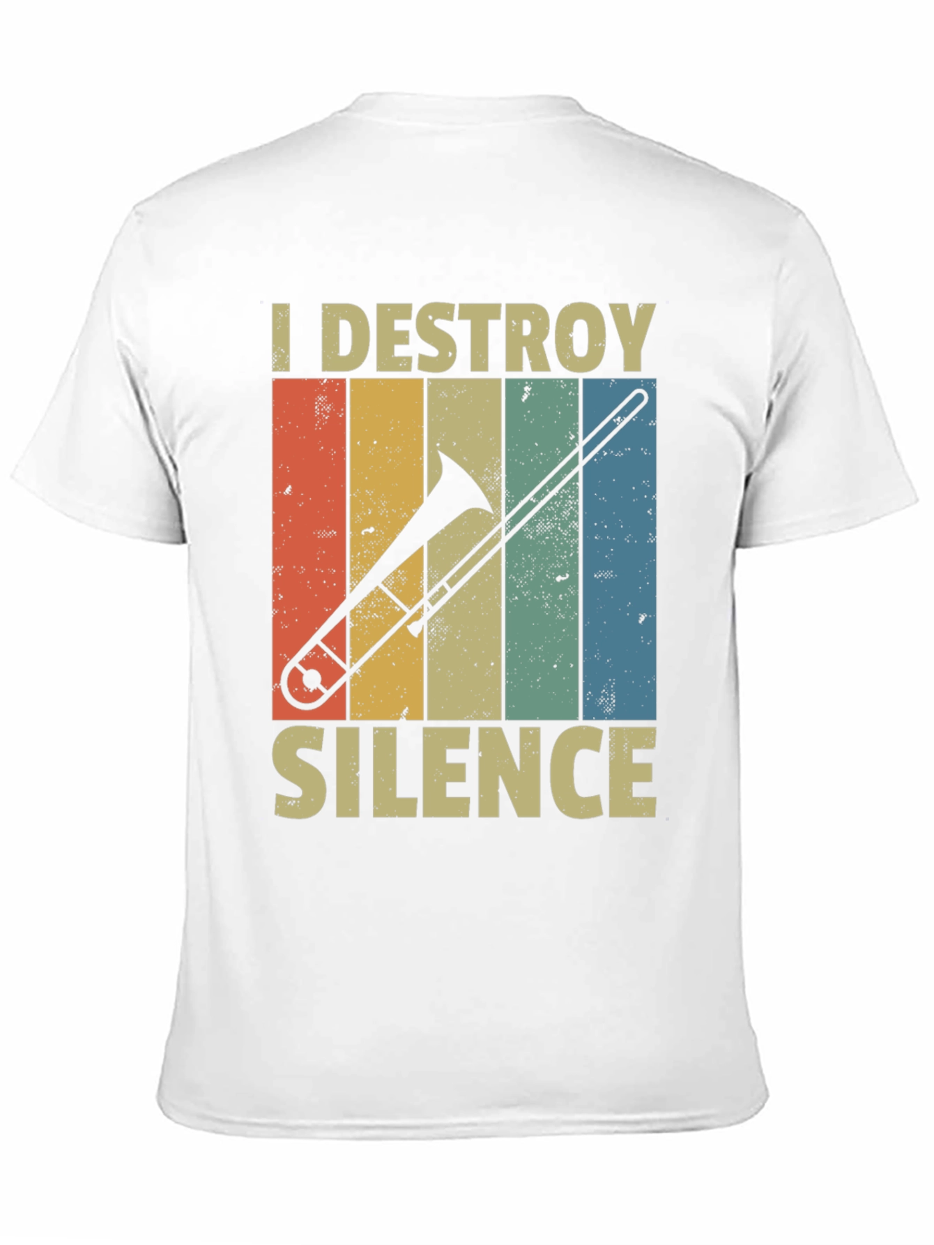 I Destroy Silence Trombone Player T-Shirt