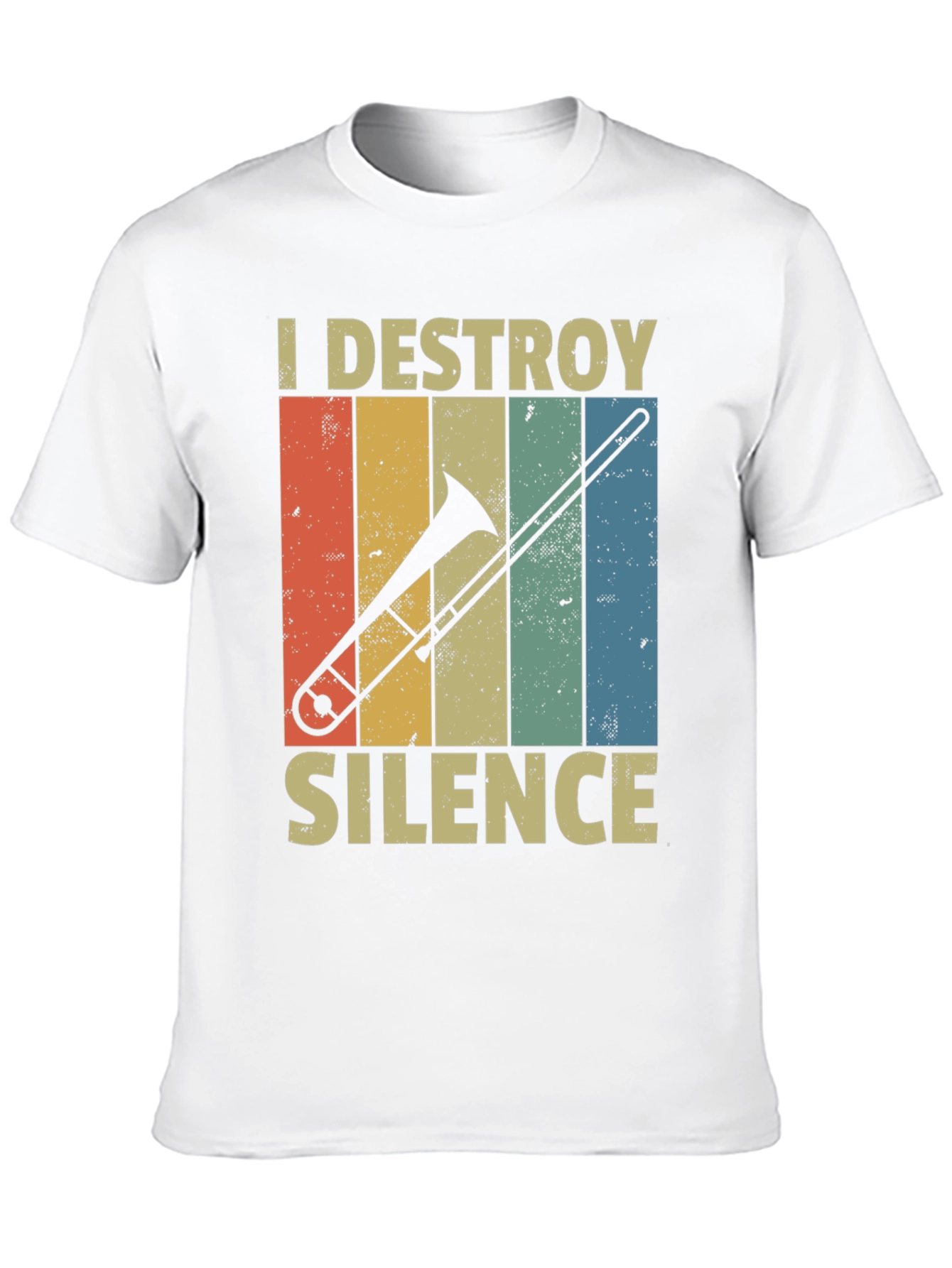 I Destroy Silence Trombone Player T-Shirt