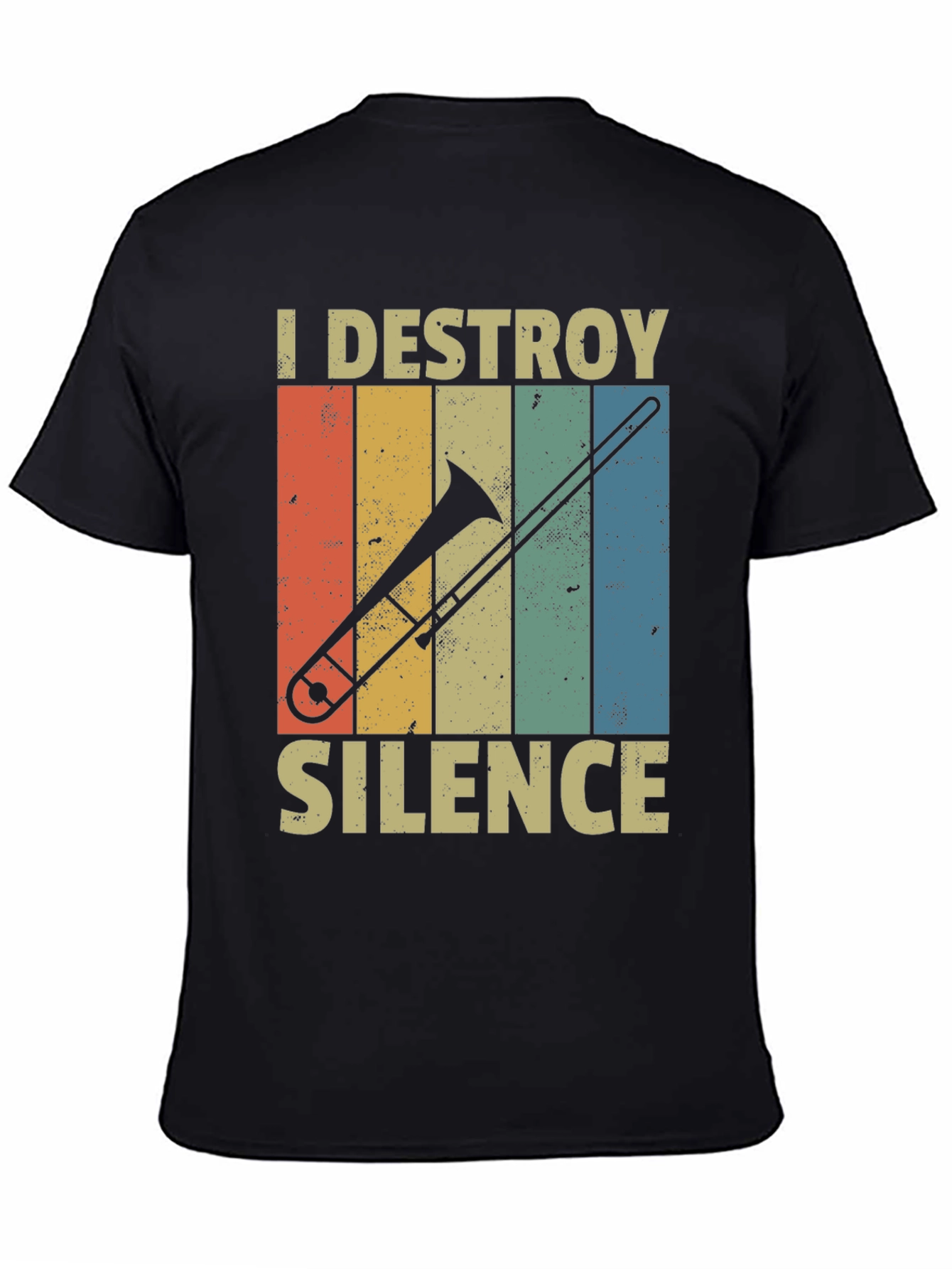 I Destroy Silence Trombone Player T-Shirt