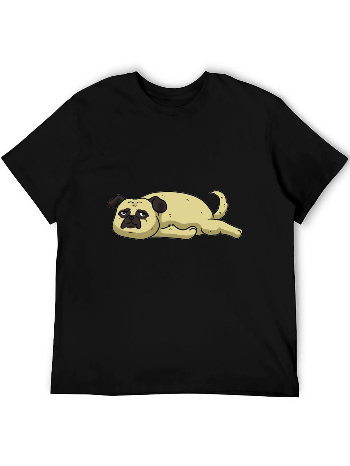 Sad Pug Graphic Tee - Unisex Cotton T-Shirt