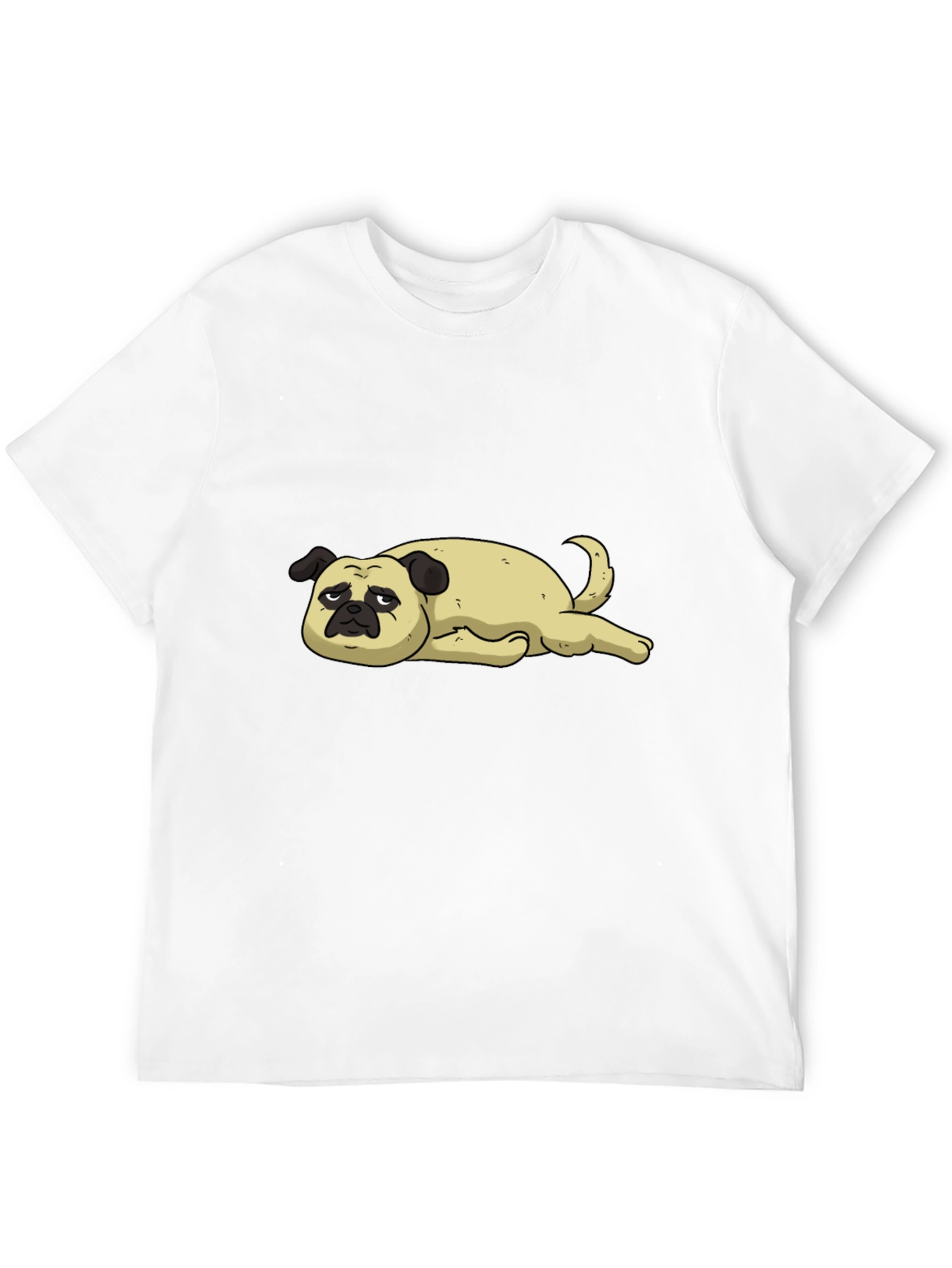 Sad Pug Graphic Tee - Unisex Cotton T-Shirt