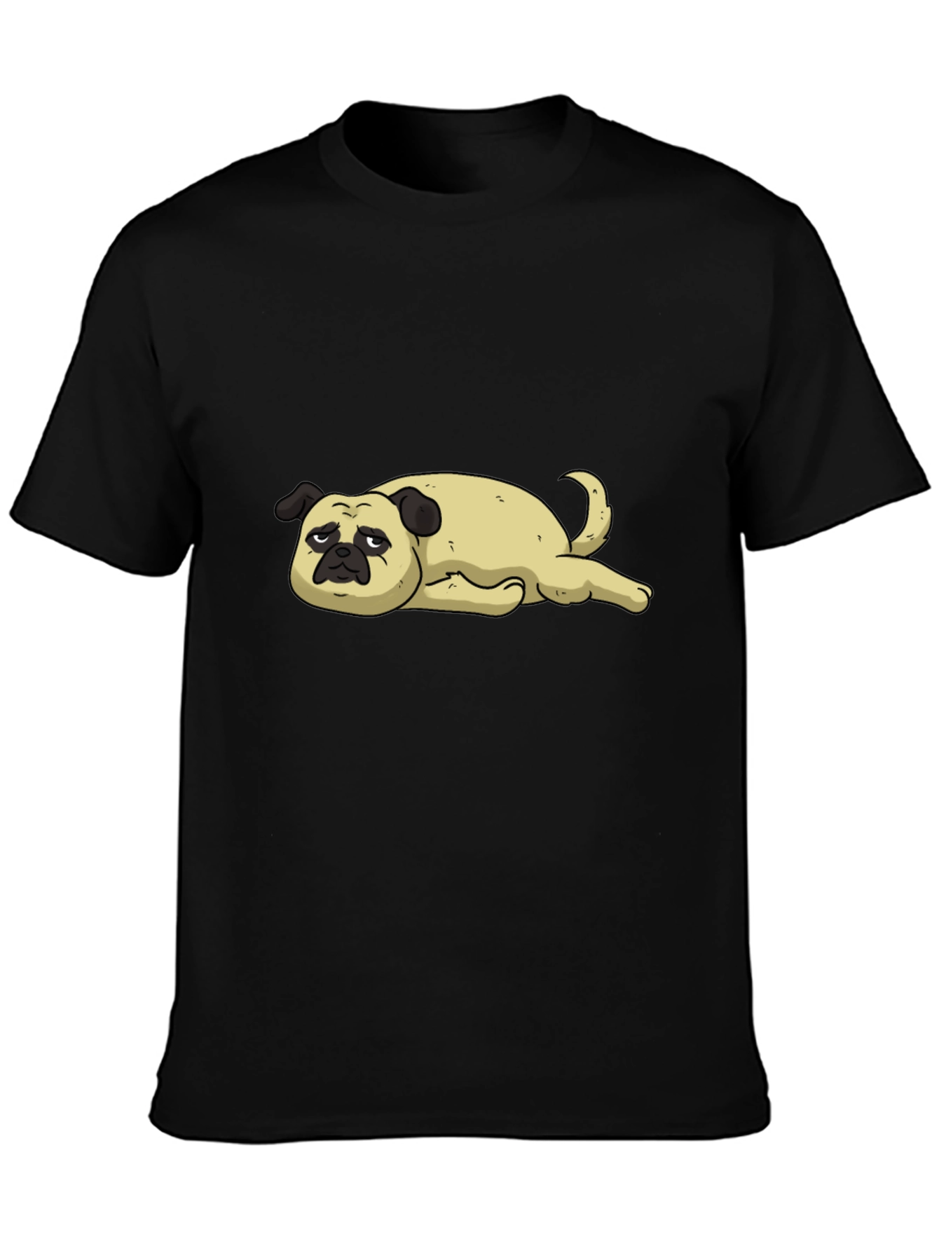 Sad Pug Graphic Tee - Unisex Cotton T-Shirt