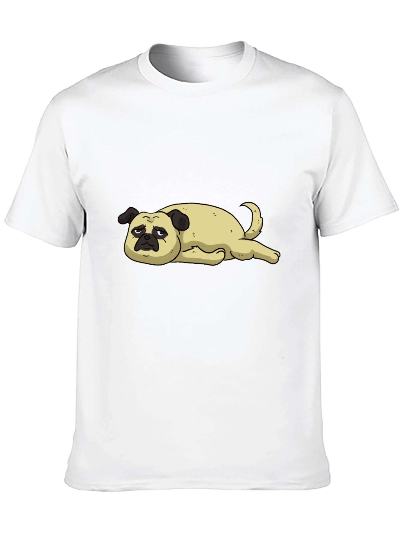 Sad Pug Graphic Tee - Unisex Cotton T-Shirt