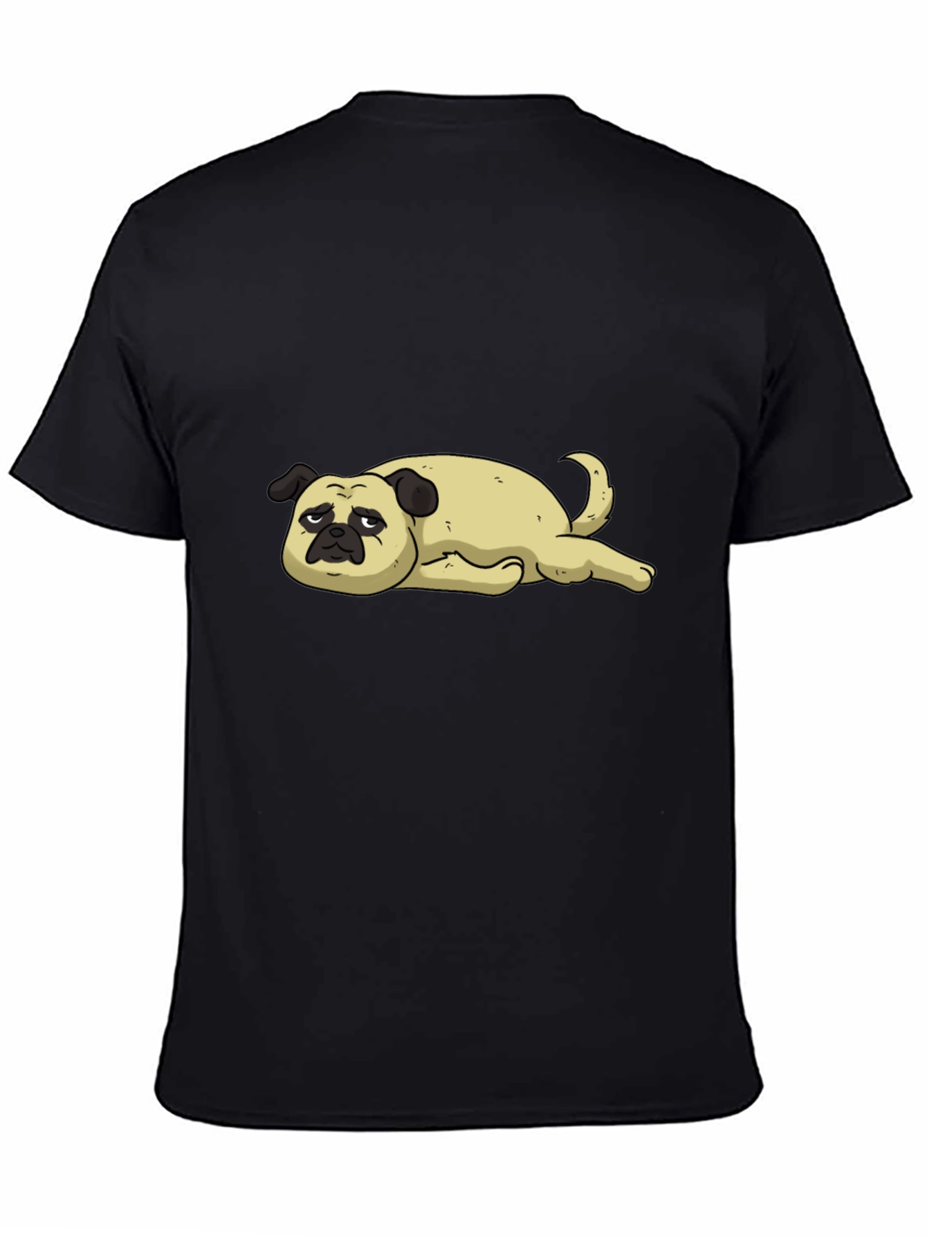 Sad Pug Graphic Tee - Unisex Cotton T-Shirt