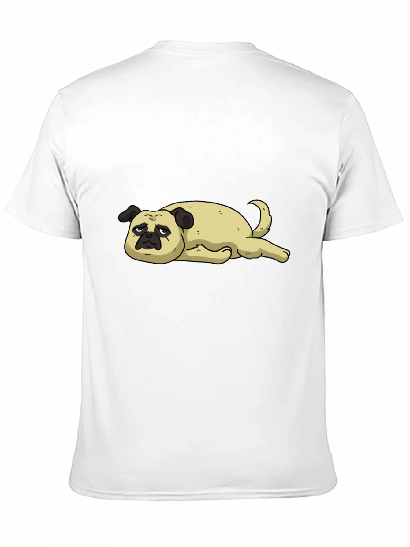 Sad Pug Graphic Tee - Unisex Cotton T-Shirt