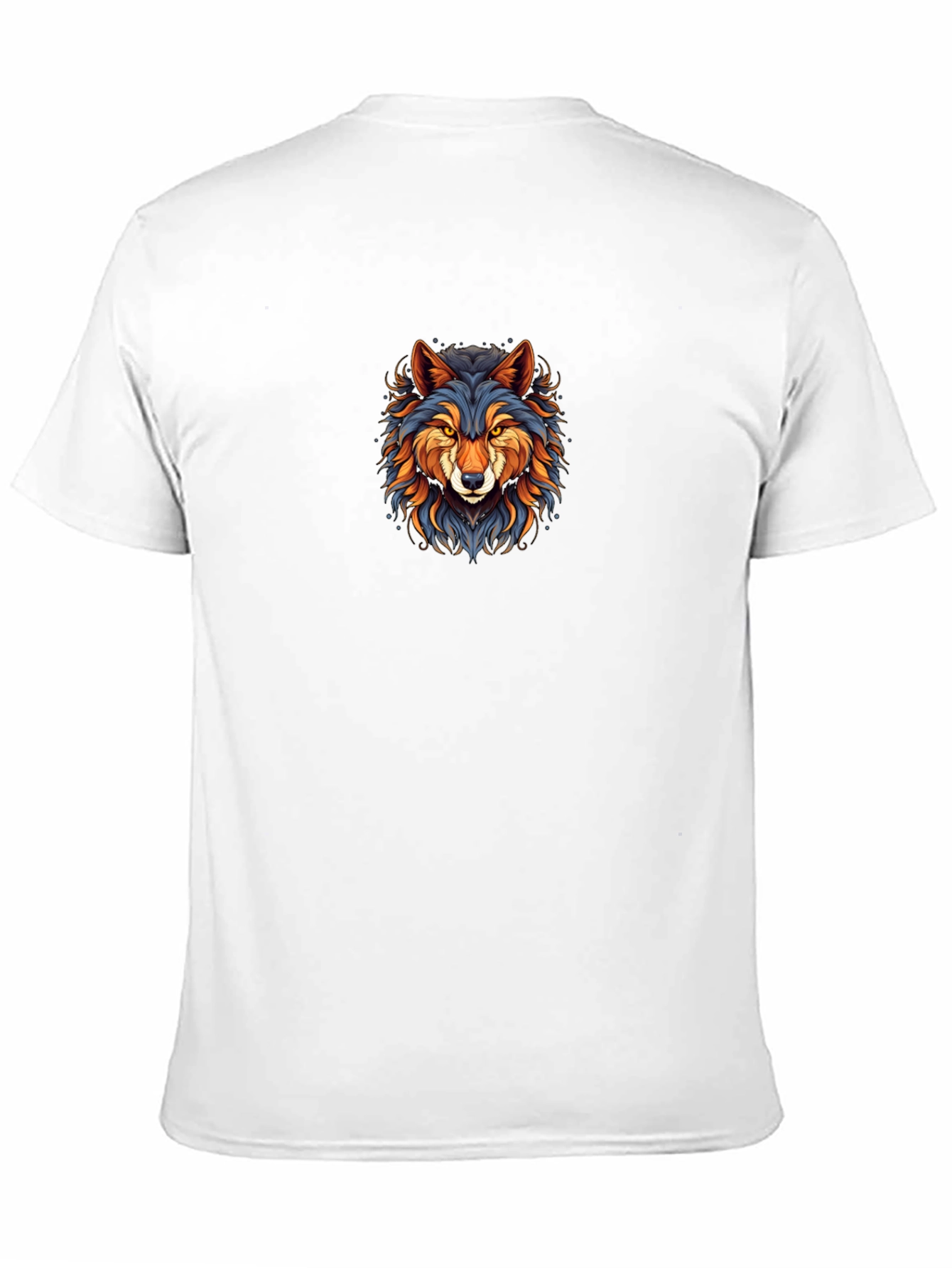 Stylish Wolf Graphic Black T-Shirt