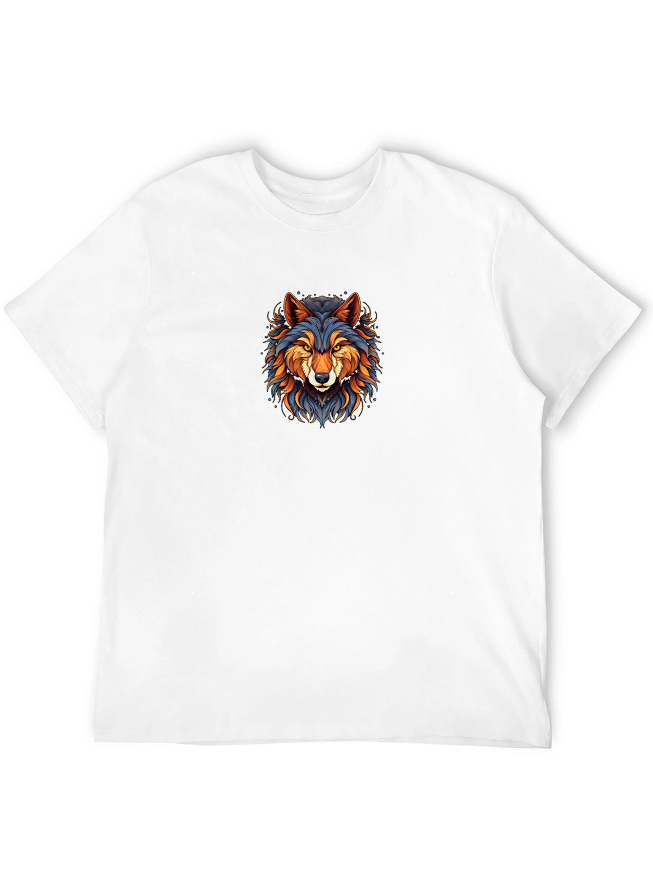 Stylish Wolf Graphic Black T-Shirt
