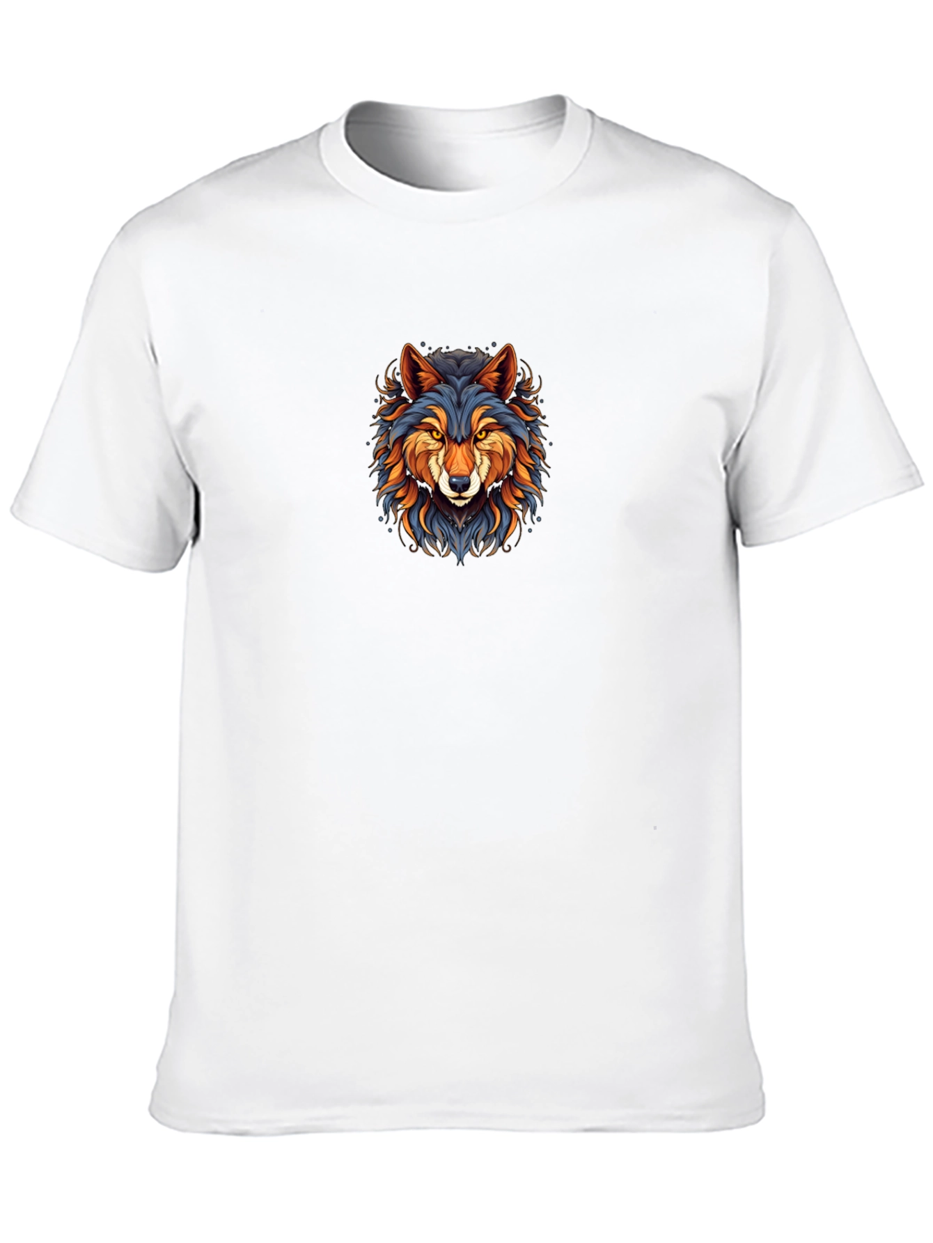 Stylish Wolf Graphic Black T-Shirt