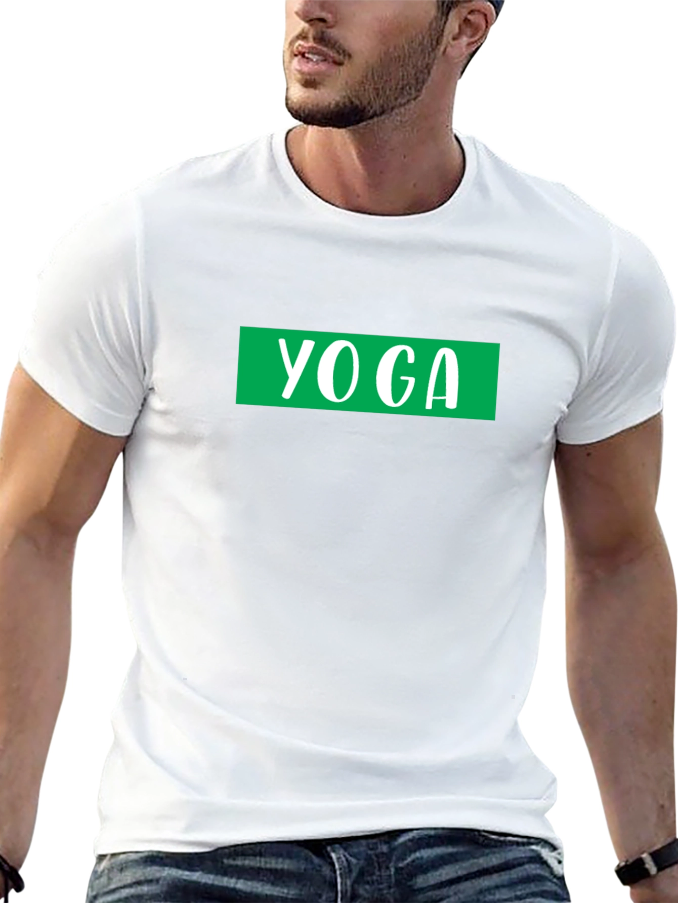 Yoga Graphic Tee - Black Cotton Blend