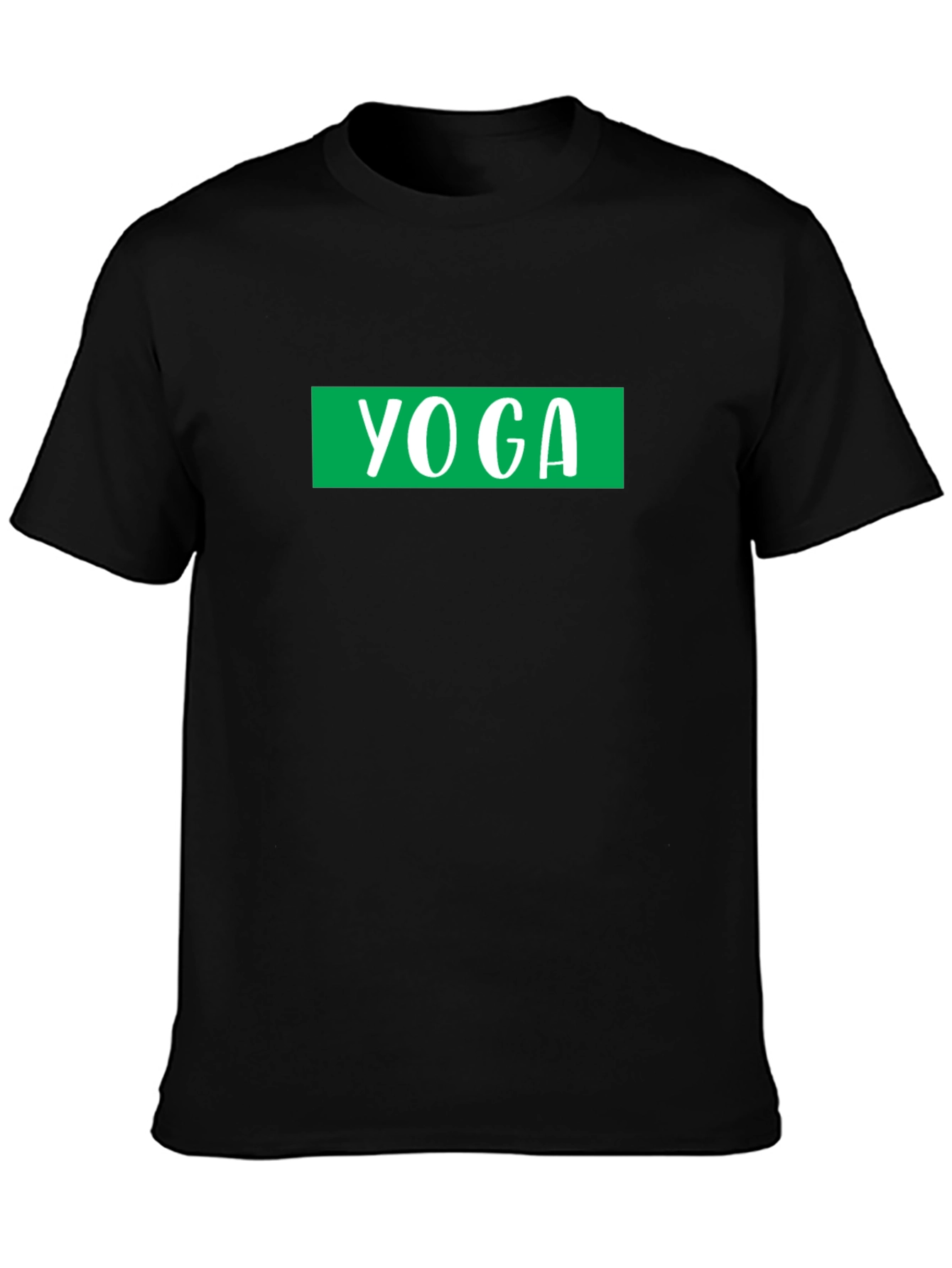 Yoga Graphic Tee - Black Cotton Blend