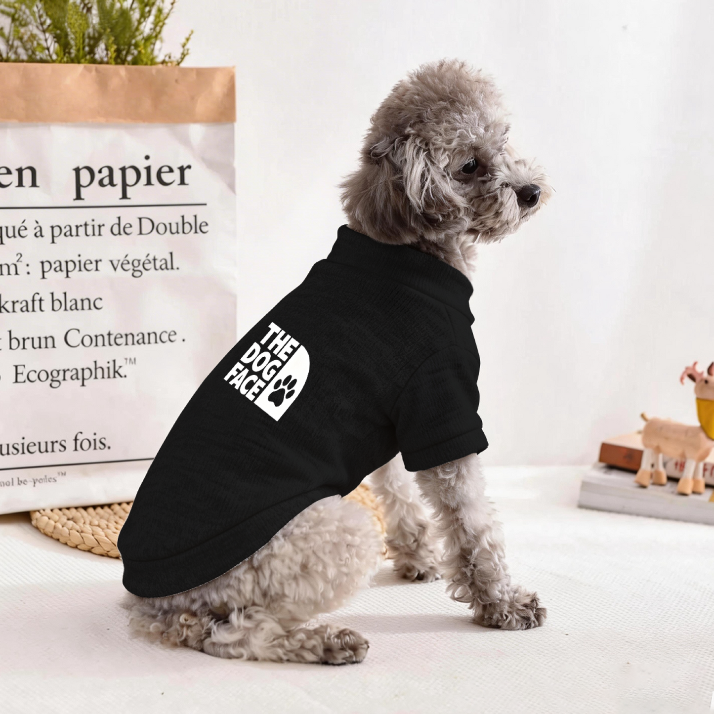 THE DOG FACE Paw Print Pet Sweater Minimalist Puppy Clothes