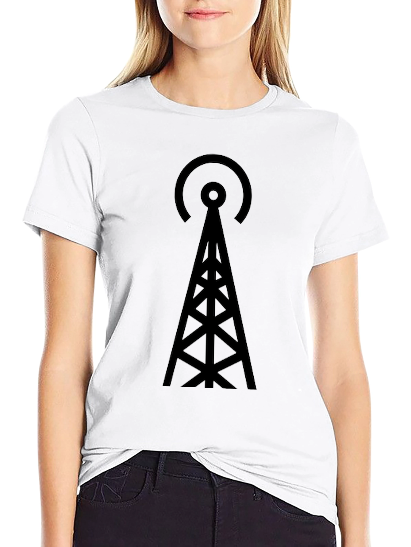 Antenna Graphic Tee - Modern Minimalist Design