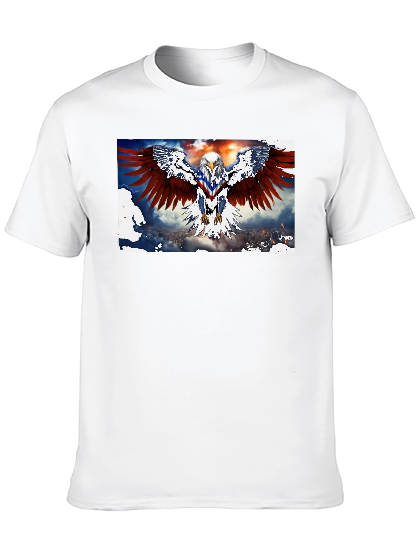 Patriotic Eagle Graphic Print T-Shirt