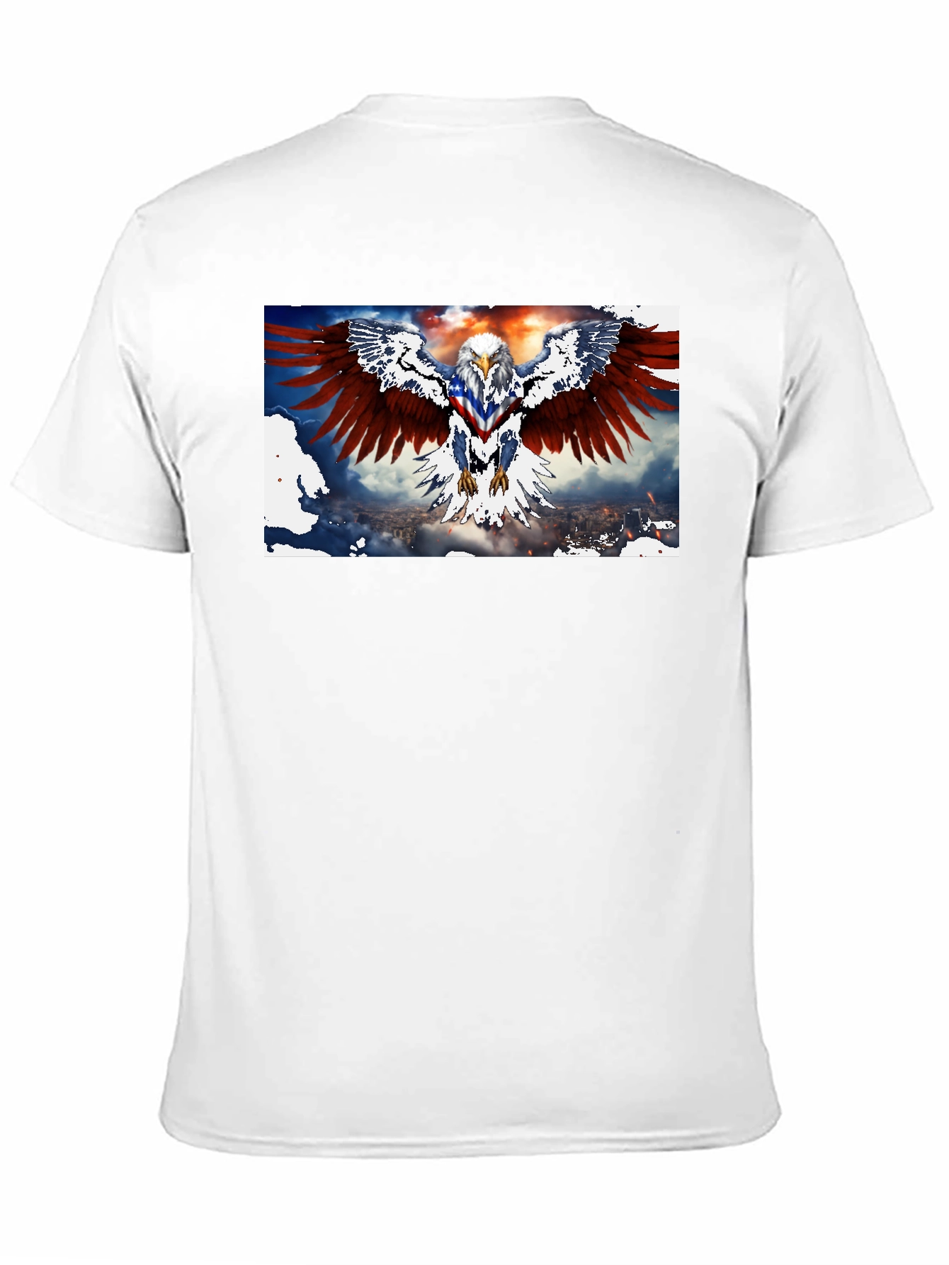 Patriotic Eagle Graphic Print T-Shirt