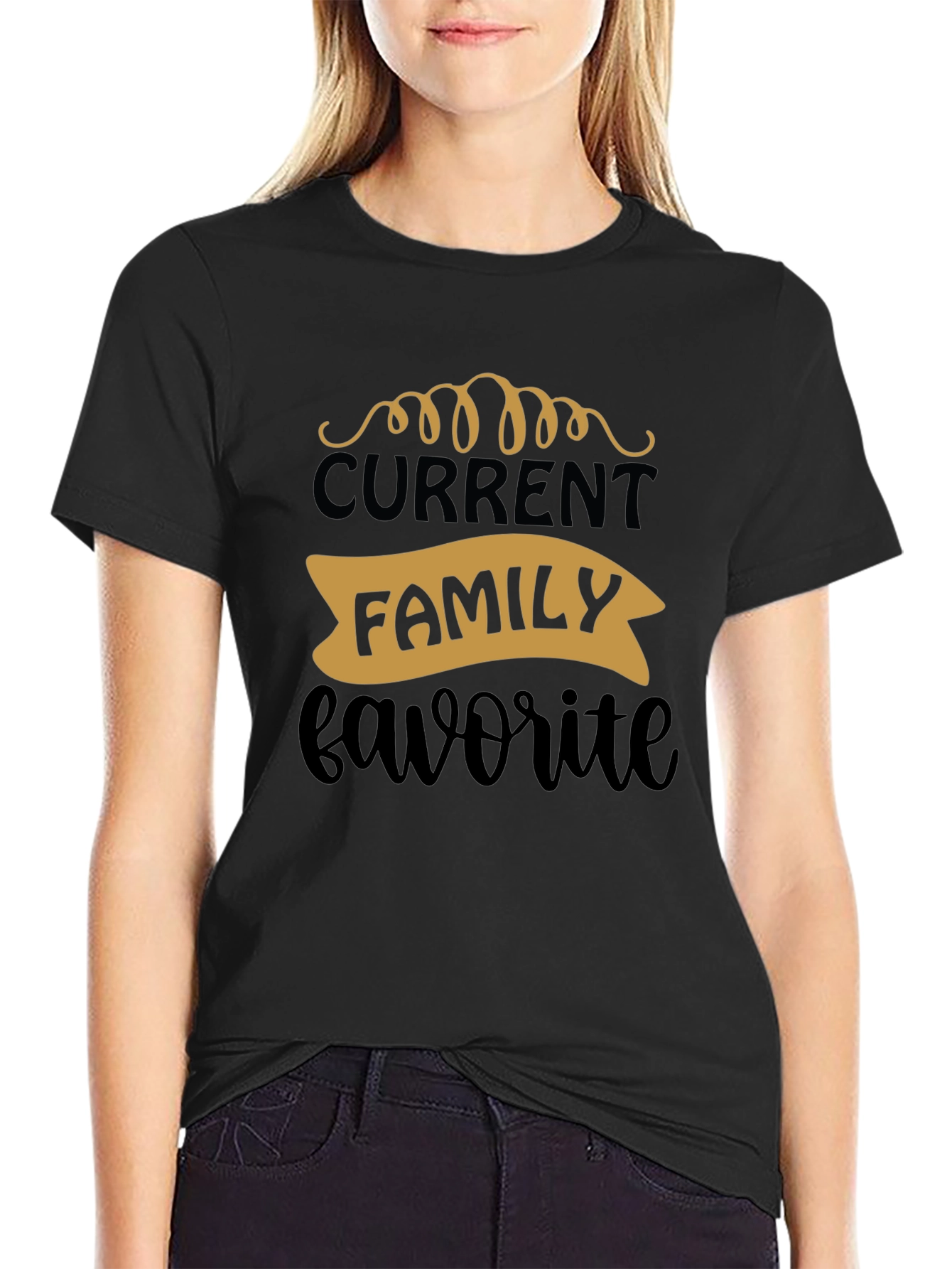 Current Family Favorite Black Graphic Tee
