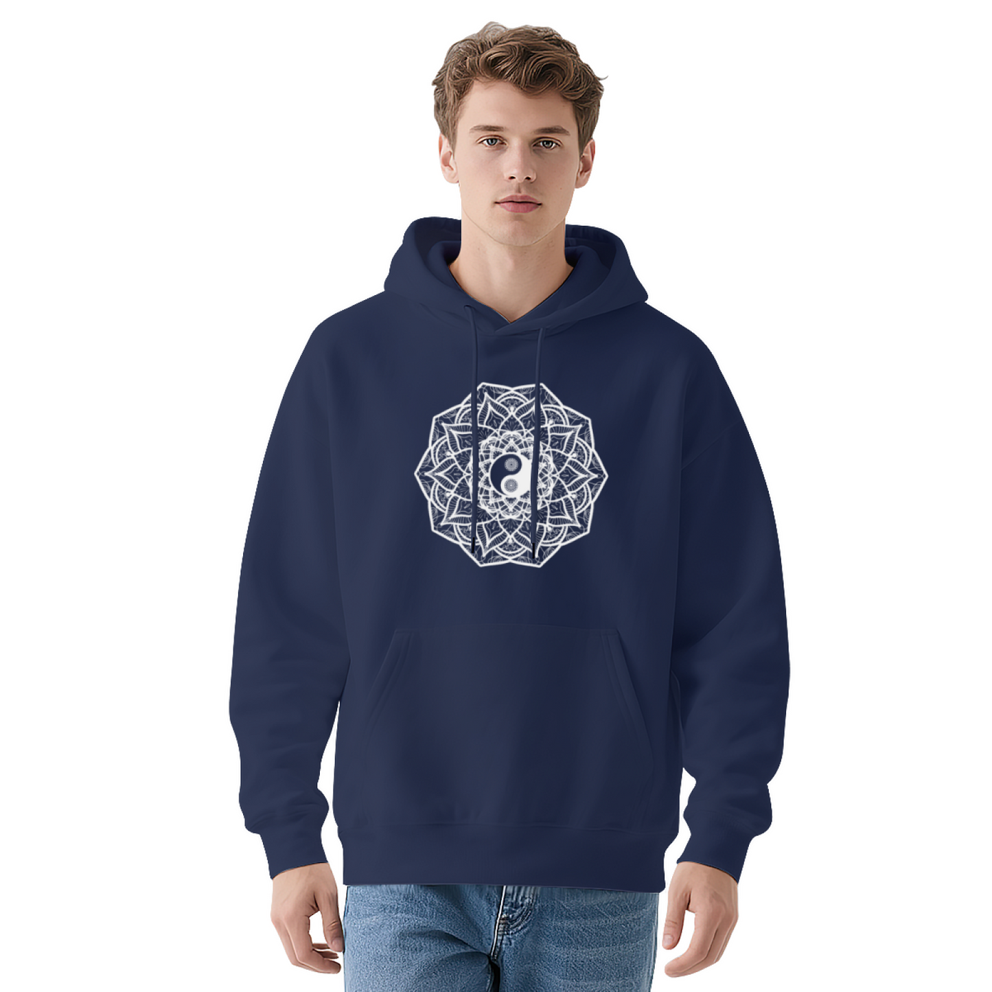 Mandala Yin Yang Sacred Hoodie, Breathable Lounge Comfort