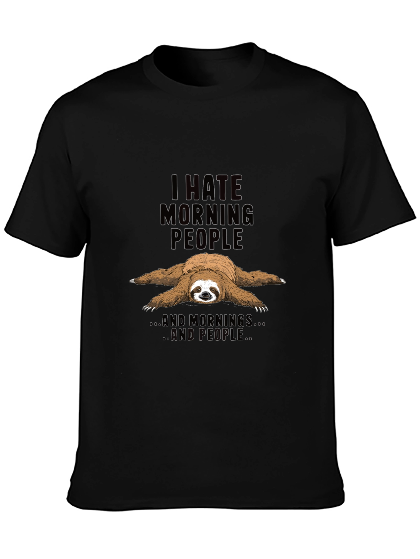 I Hate Morning People Sloth Graphic Tee