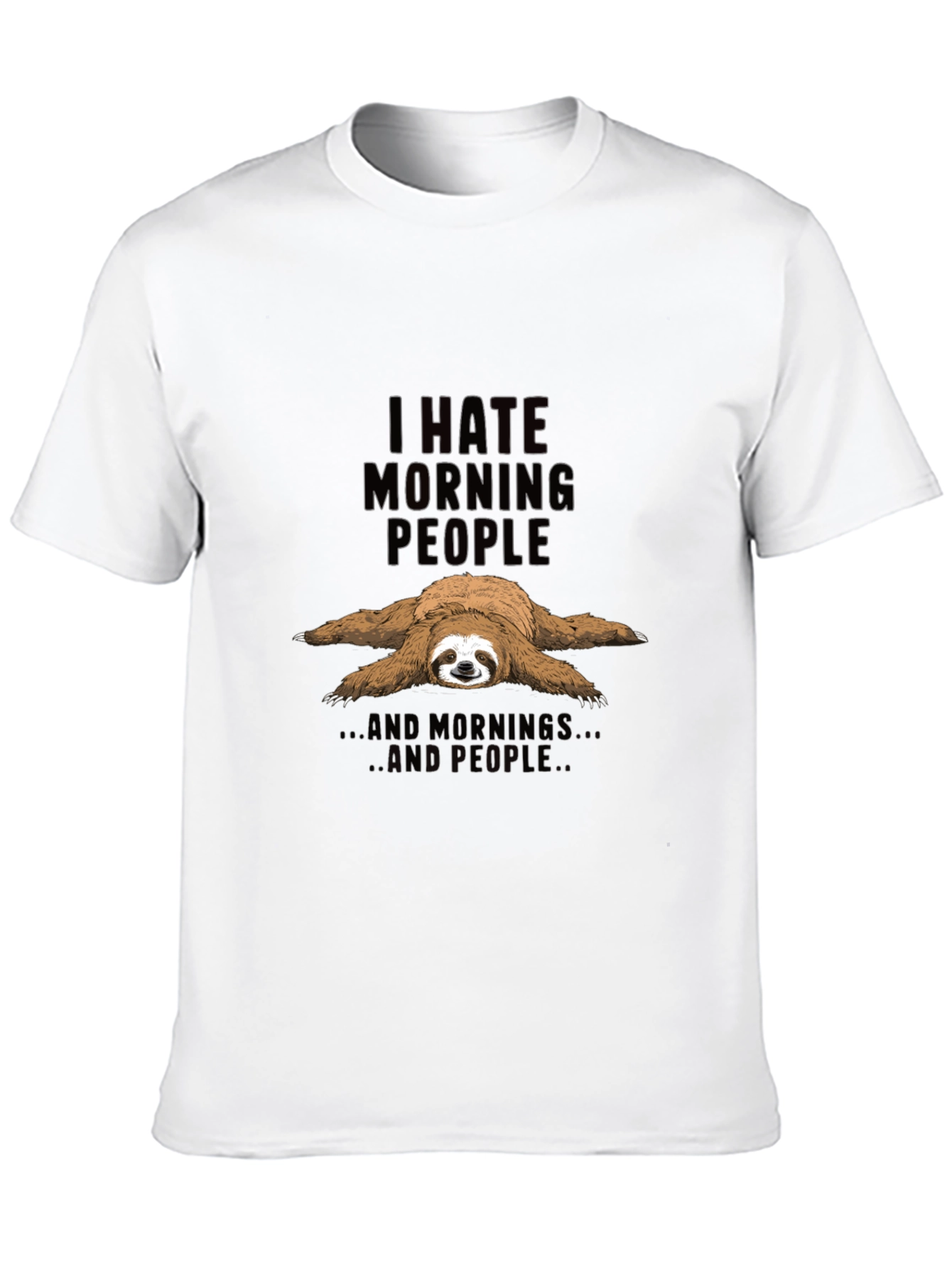 I Hate Morning People Sloth Graphic Tee