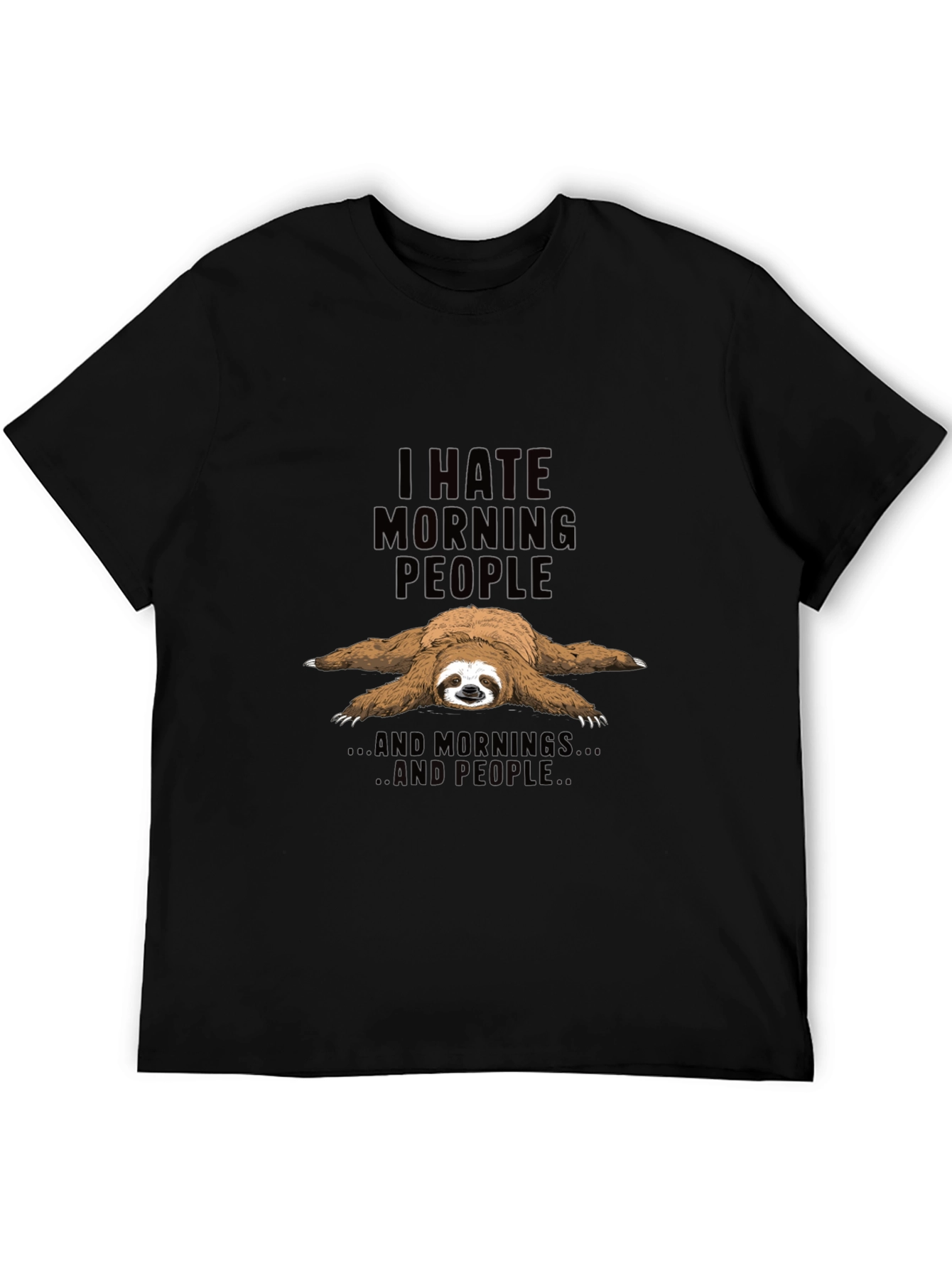 I Hate Morning People Sloth Graphic Tee