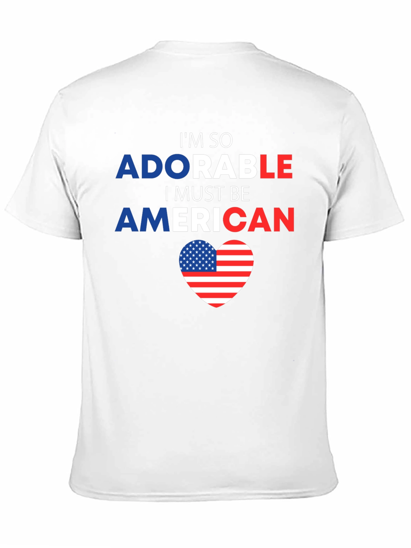 Adorable American Flag Heart Graphic Tee
