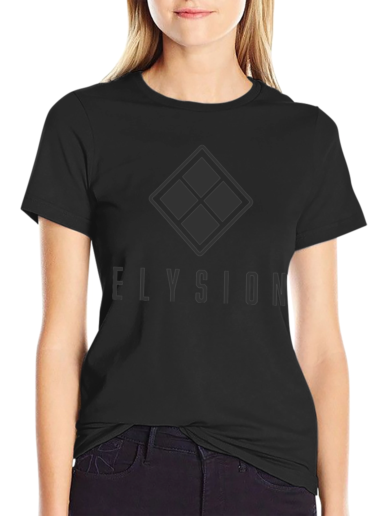 Elysion Diamond Logo Black T-Shirt