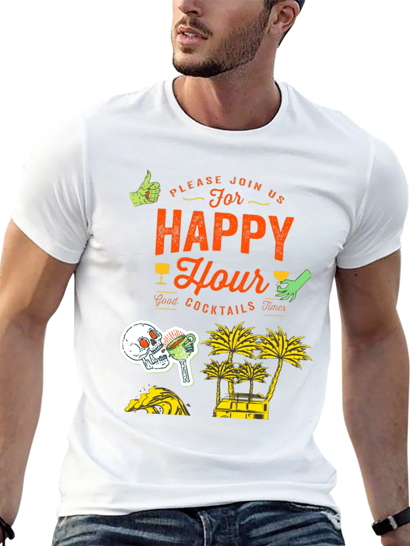 Happy Hour Graphic Print Tee