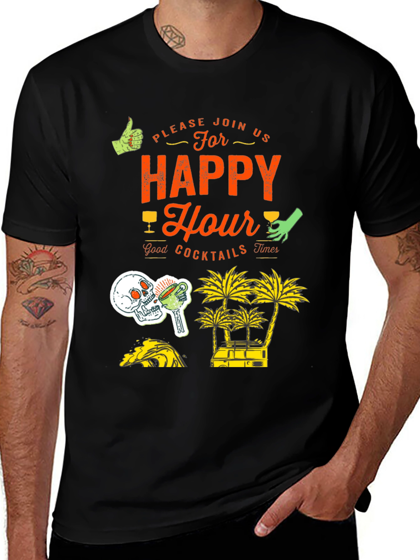 Happy Hour Graphic Print Tee