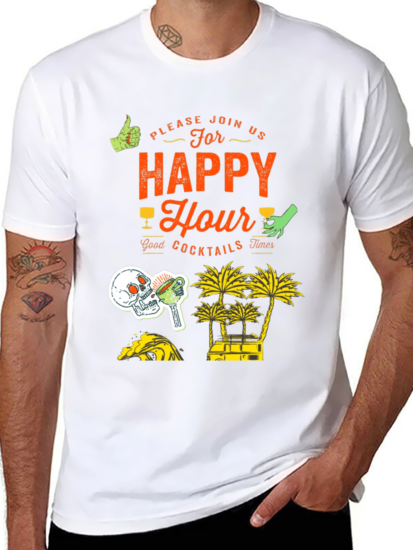 Happy Hour Graphic Print Tee