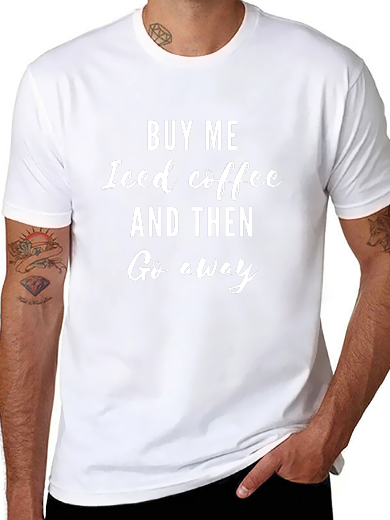 Iced Coffee Graphic Tee - Sarcastic Novelty T-Shirt