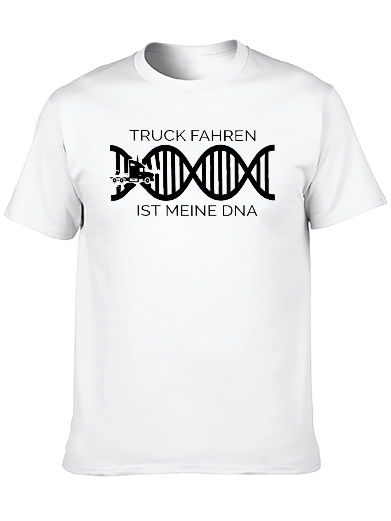 Truck DNA Graphic Tee - Black Cotton Trucker Shirt