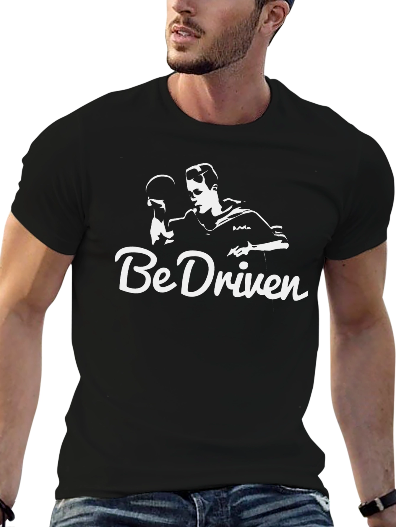 Be Driven Table Tennis Graphic Tee - Black