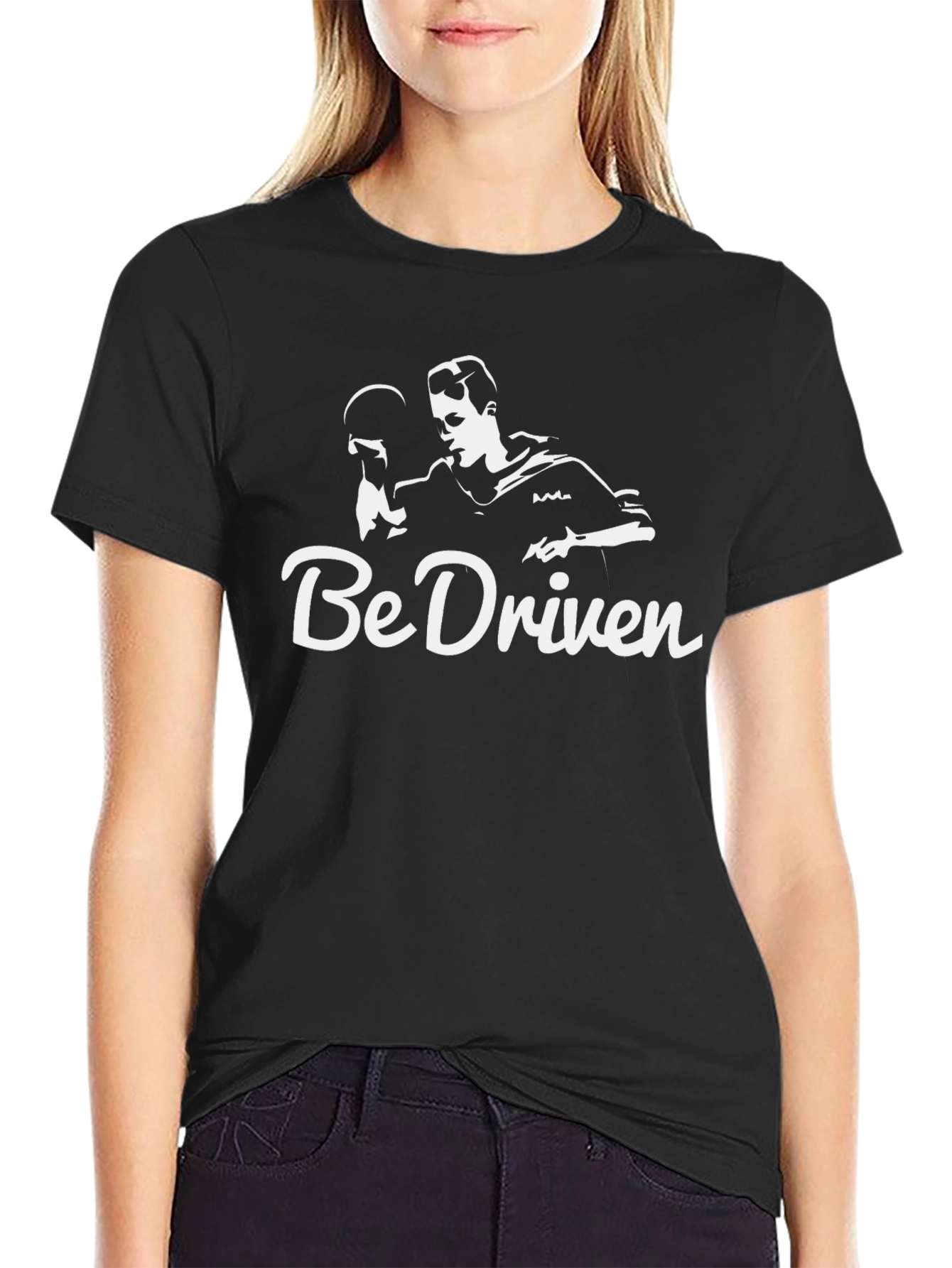Be Driven Table Tennis Graphic Tee - Black