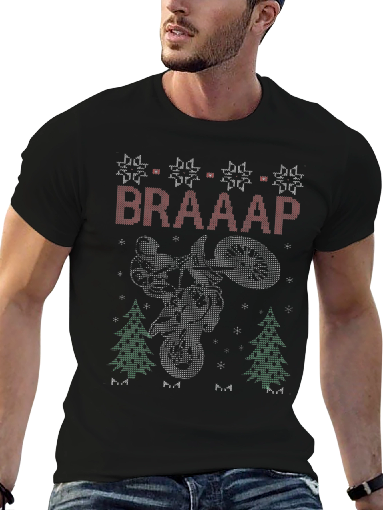 Braaap Motorcycle Christmas Sweater T-Shirt