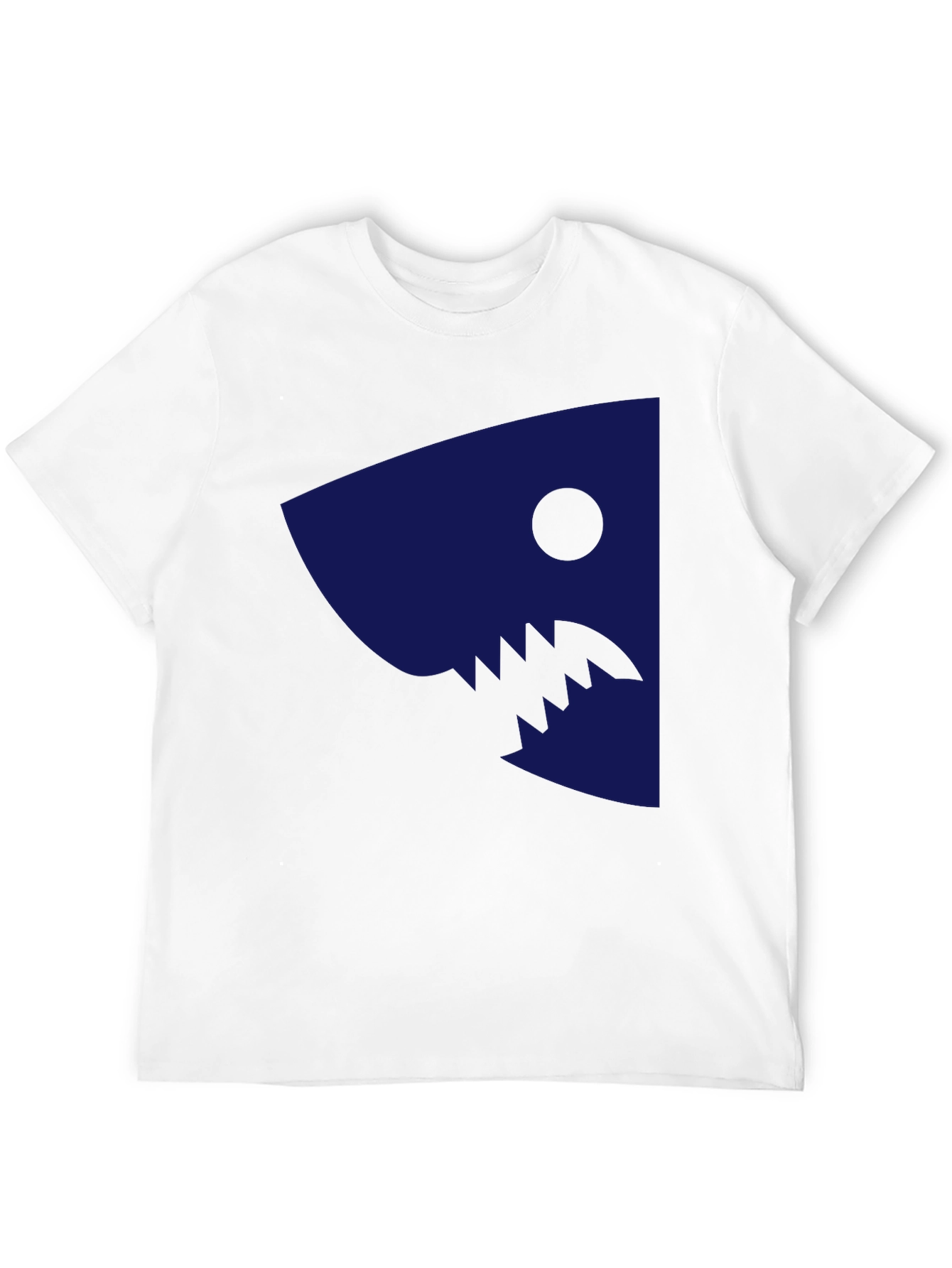 Shark Graphic Print Tee - Casual Cotton T-Shirt