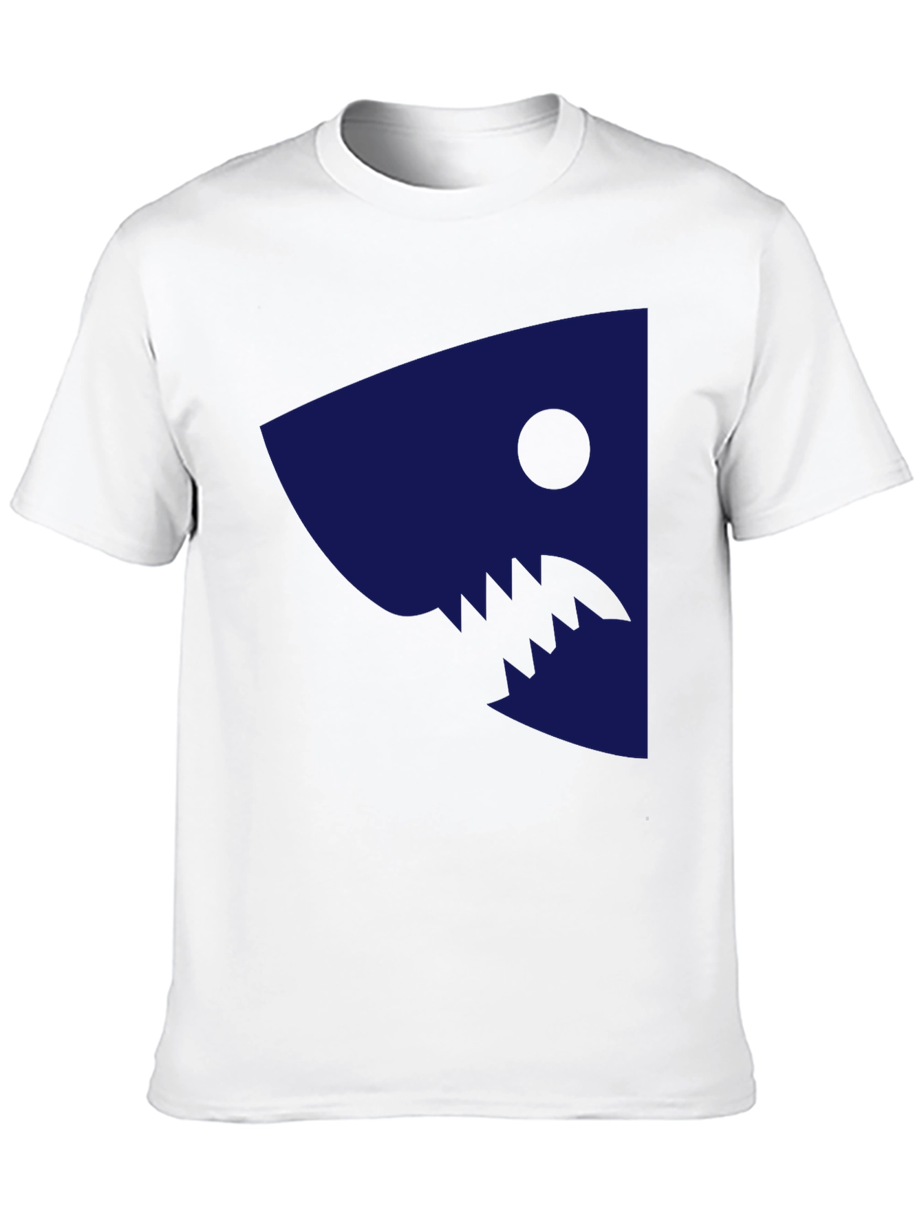 Shark Graphic Print Tee - Casual Cotton T-Shirt