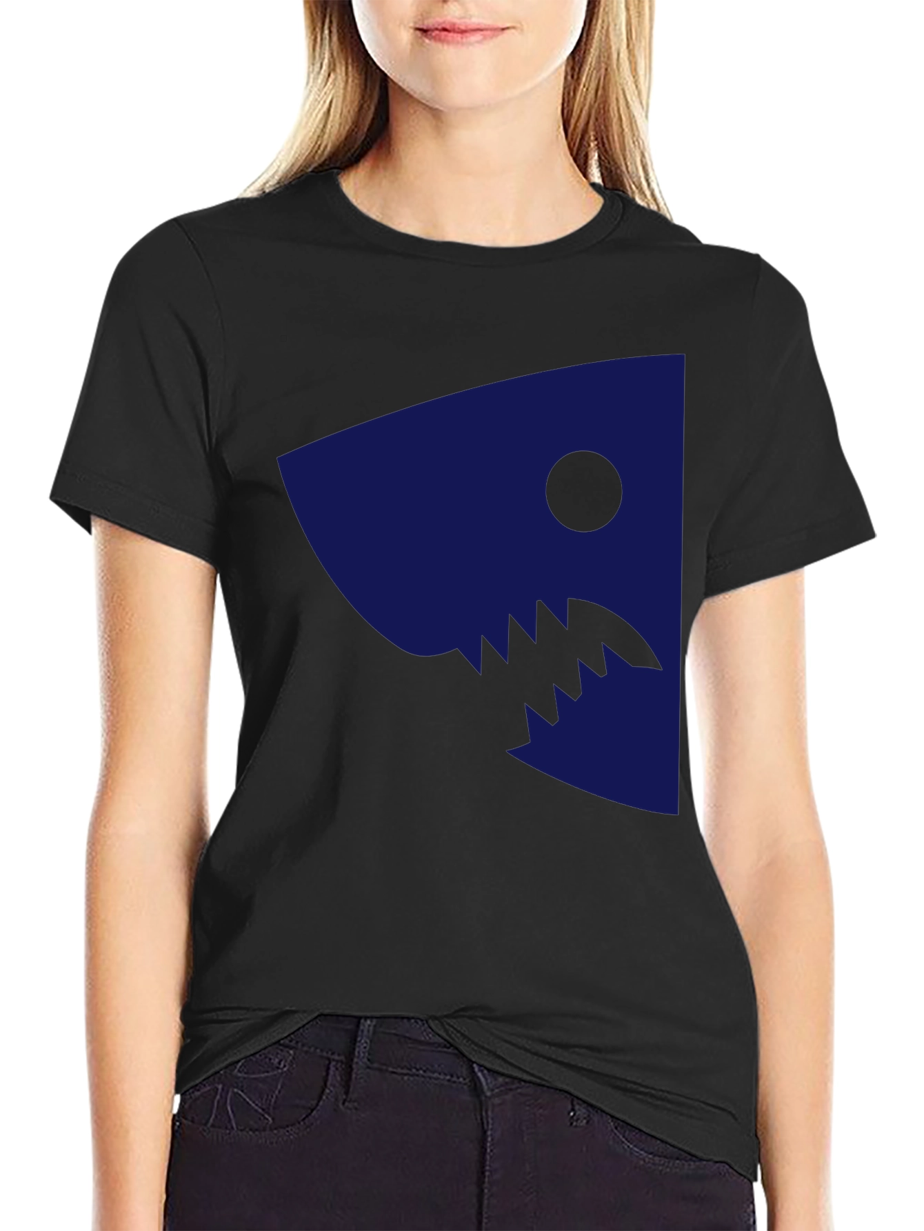 Shark Graphic Print Tee - Casual Cotton T-Shirt