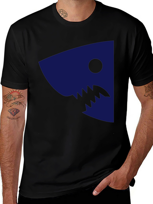 Shark Graphic Print Tee - Casual Cotton T-Shirt