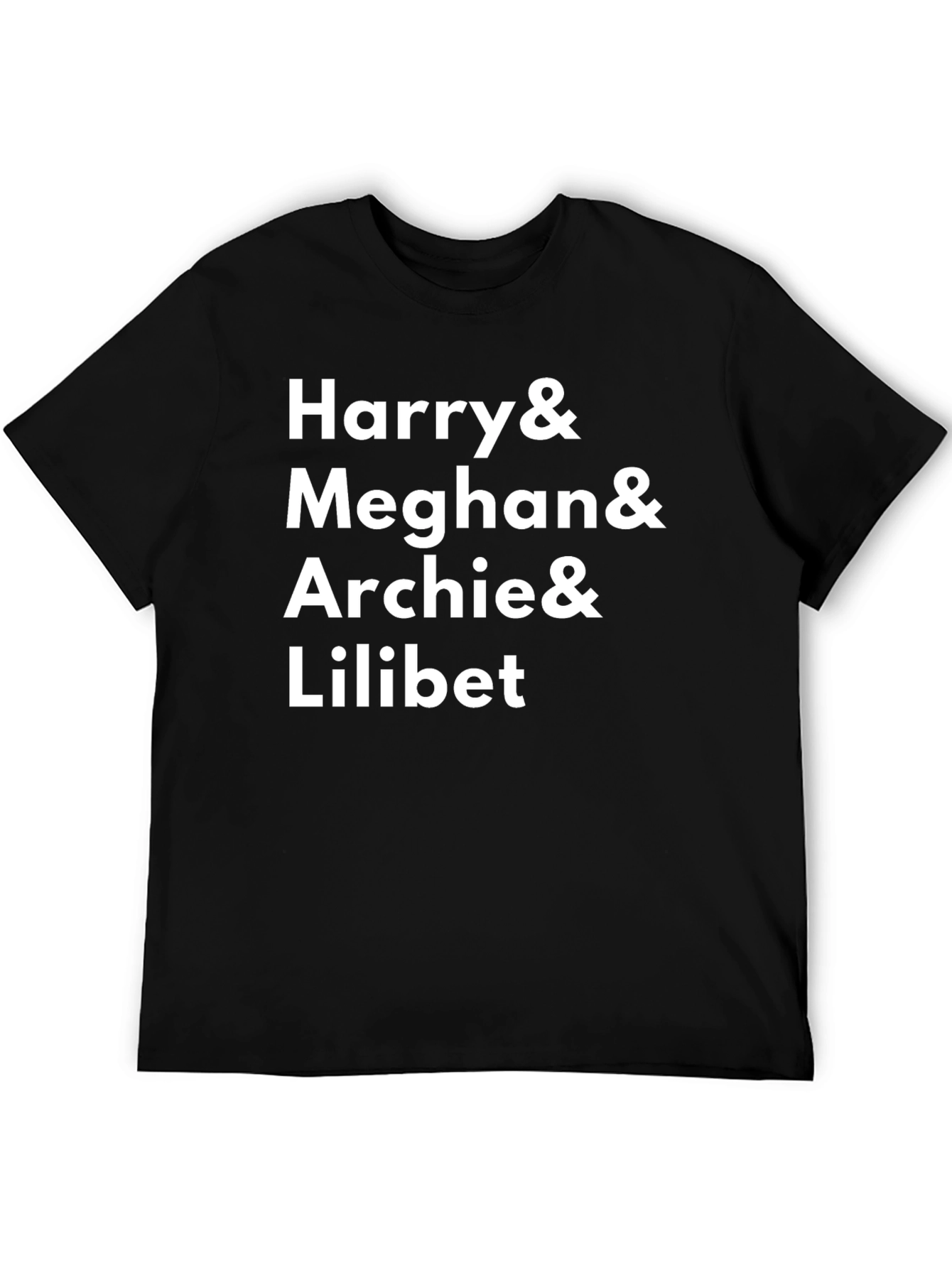 Harry Meghan Archie and Lilibet Black T-Shirt
