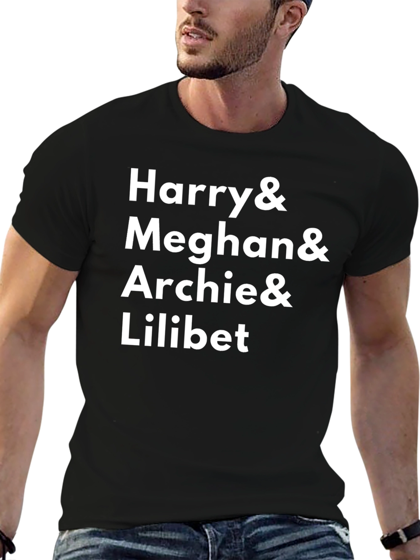 Harry Meghan Archie and Lilibet Black T-Shirt