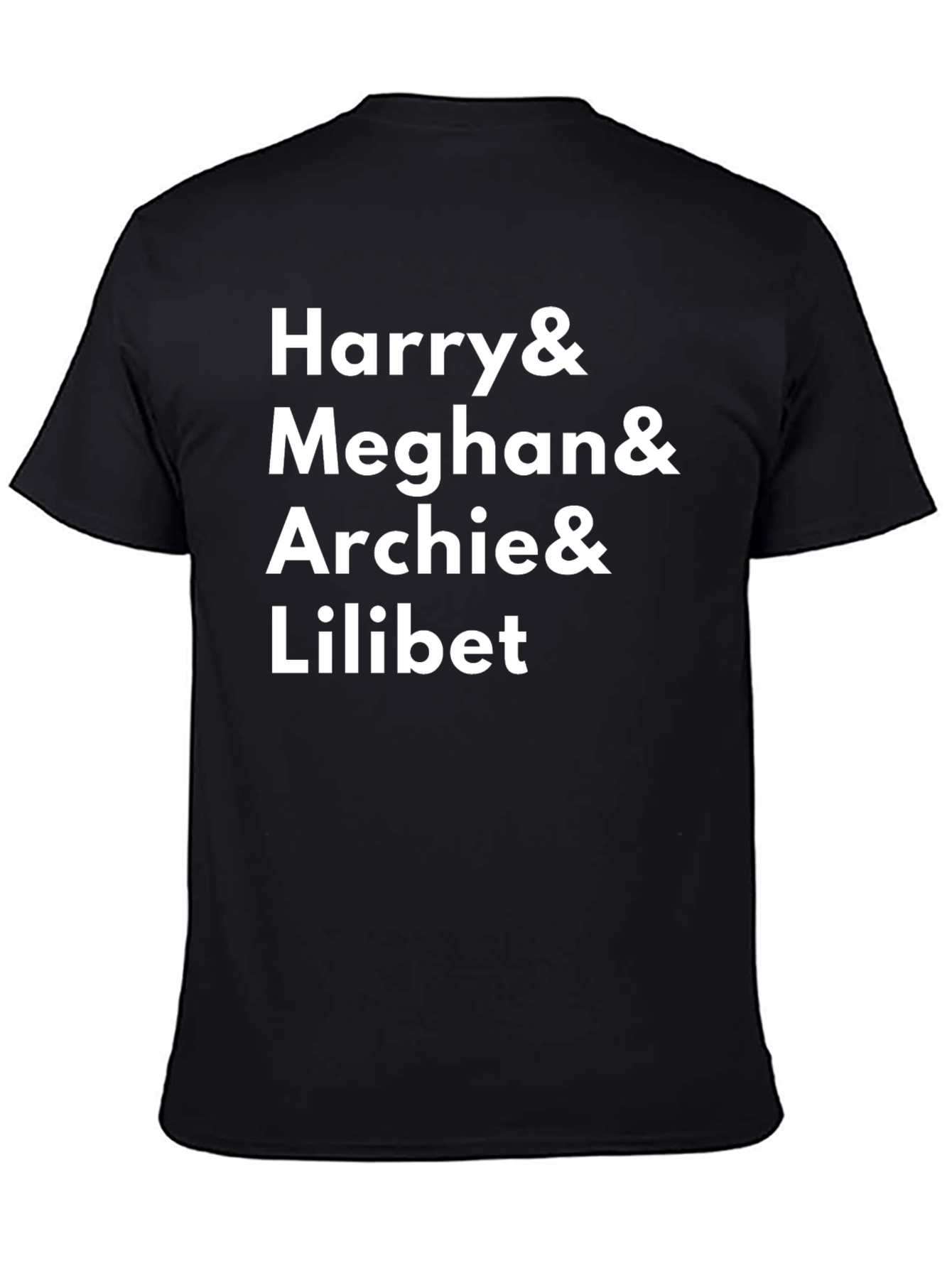 Harry Meghan Archie and Lilibet Black T-Shirt